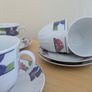 Germany porcelain(WINTERLING) tea set for 6 person, contains 12 pcs, including 6 tea cups and 6 saucers. Brand new, never used. Image 7
