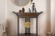 Narrow Entryway Console Tables Storage 2 Tier Rustic Tall Long Desk 81.5x32x82cm Bamboo Sofa High Table Chinese