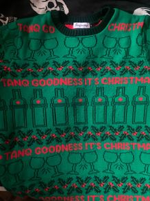 Christmas sweater Tanqueray size large