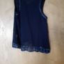 Danity Sheer Beaded Navy Sleevless Top. S.M12/14. Image 4