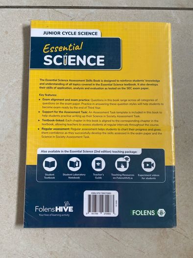 Junior Cycle Science  Essential Science 2 nd Edition Assessment Skills Book