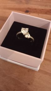 pandora sterling  silver hearts ring for sale