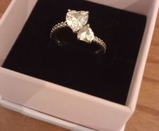 pandora sterling  silver hearts ring for sale