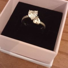 pandora sterling  silver hearts ring for sale