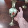 Vintage Brass and Enamel pair Image 3