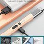 Lighter Electric Lighter Windproof Flameless Arc USB Candle Lighter Plasma Rechargeable Lighter with Hanging Hook for Candle BBQ Camping Image 3