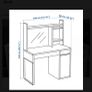Micke ikea desk white & gaming chair Image 5