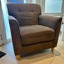 Grey fabric armchair Image 2
