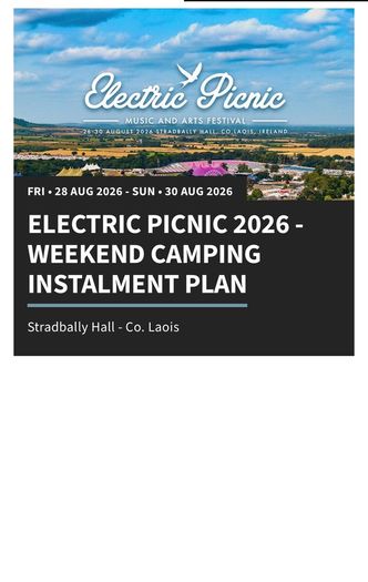 Electric Picnic Weekend Camping Tickets