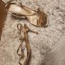 Linzi gold strappy sandals Image 3