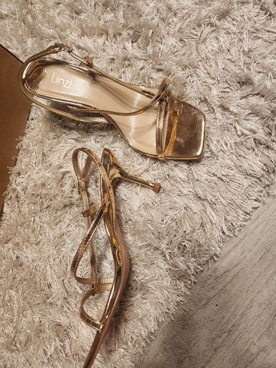 Linzi gold strappy sandals