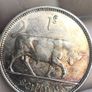 1937 Irish Shilling Silver 75% AU  rare in this condition Image 2