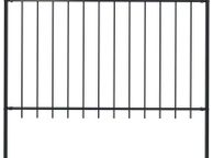 main image for ad Garden Fence with Hoop Top Steel 1.7x1.2 m Black