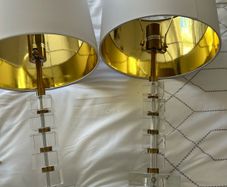 Pair of Glass Table Lamps