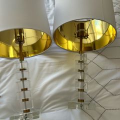 Pair of Glass Table Lamps