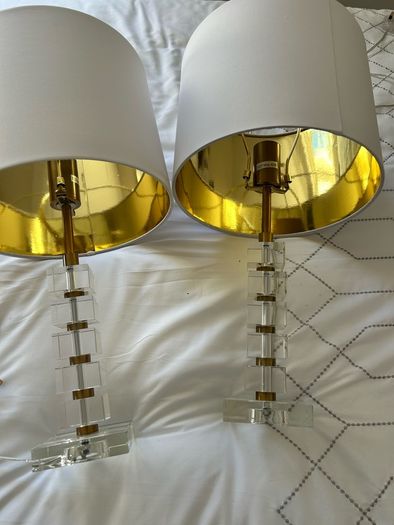 Pair of Glass Table Lamps