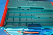 Hot Wheels Track Builder Race Crate with some cars