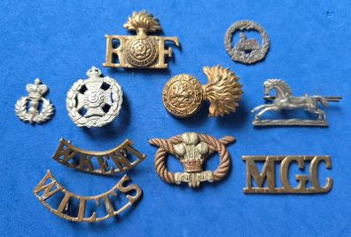 British military - collar badges and shoulder titles