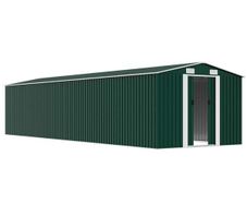Garden Shed Green 257x990x181 cm Galvanised steel