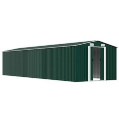 Garden Shed Green 257x990x181 cm Galvanised steel