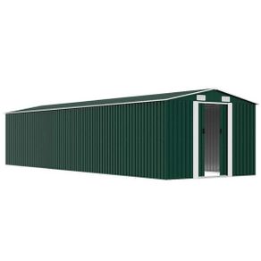 Garden Shed Green 257x990x181 cm Galvanised steel