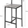 Bar Chairs set of 2  stools with back Image 4