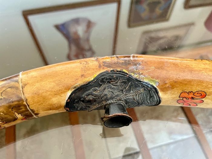 Repro China Ming Guo period 1920s Bone Opium Pipe