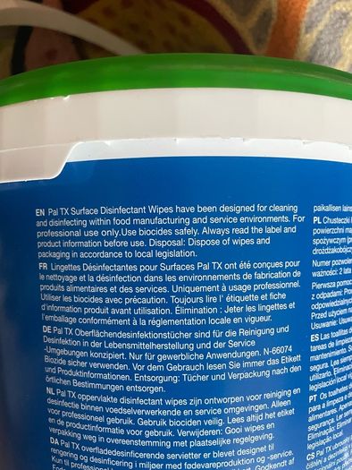 Industrial disinfectant wipes - large bucket