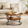 Coffee table with 2 shelves concrete grey Image 6