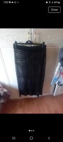 ladies black crochet skirt