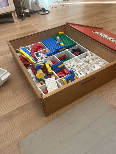 Vintage Lego box and Lego