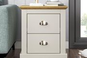 2 Drawer Bedside - Small Side Table, End Table with Storage for Bedroom - Chest of Drawers for Clothes - Organizers and Storage Cabinet for Hallway, Entryway, Living Room - Light Grey