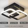 FREE EXPRESS SHIPPING LED Ceiling Light Small Square Creative Ceiling Lamp 3 Color Adjustable Modern Chandelier Lighting for Bedroom Kitchen Living Room 22W Image 2