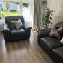 leather sofa & armchair Image 2