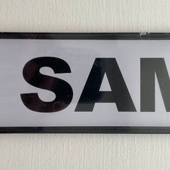 Mini personalised number plates - 'Sam' Bedroom door name sign