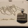 Sterling Silver Solid Dog Tag and Chain Image 2
