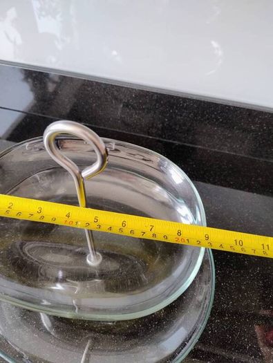 Two Tier Glass Serving Stand