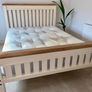 Excellent condition solid oak king size bed frame and mattress Image 2