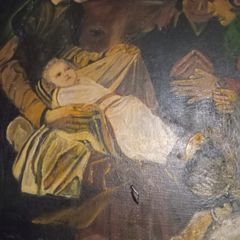 Mid 20th.Century Irish Art "Adoration of The Shepherds" after Murillo.