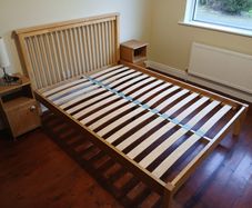 Double bed frame and 2 lockers