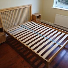 Double bed frame and 2 lockers