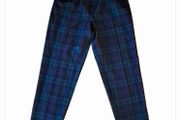 Vintage 1980s Wool Watch-Plaid Tailored Trousers