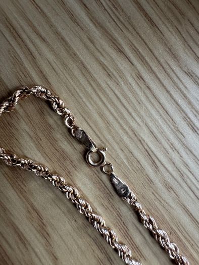 18k Solid Gold Rope chain and necklace