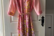 River Island Belted Satin Shirt Dress with jewel buttons - Size 12