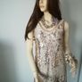 Gold Zara dress size S (10-12) with matching heels and jewellery Image 4