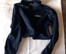 Adidas Cropped Half zip Navy size 8