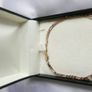 Vintage 9Ct GOLD  Green CZ Claddagh Bracelet L-7,4"   3,38g Image 3
