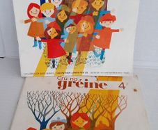vintage Gaeilge school book also available in English