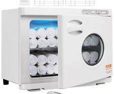 Hot Towel Warmer,23L Large Capacity Spa Hot Towel Warmers with See Through Window, 2 Stainless Steel Racks, Holds up 50-60 Towels, 2-in-1 Quick All-round Heating for Facials, SPA, Massage, Salon