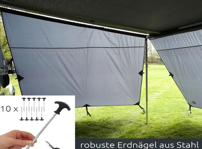 Vehicle Awning Side Wall Set  240 x 200 cm